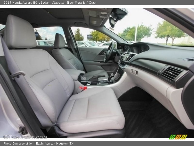 Alabaster Silver Metallic / Gray 2015 Honda Accord EX-L Sedan