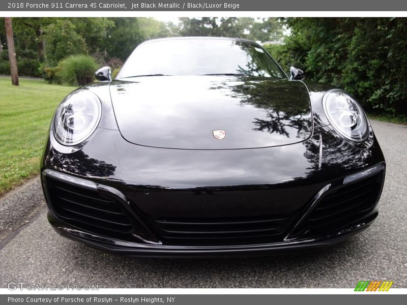 Jet Black Metallic / Black/Luxor Beige 2018 Porsche 911 Carrera 4S Cabriolet