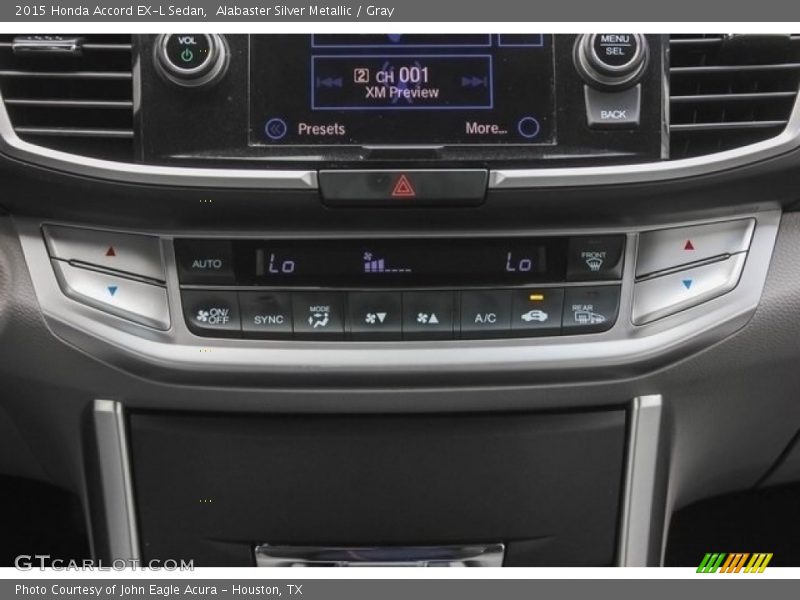 Alabaster Silver Metallic / Gray 2015 Honda Accord EX-L Sedan