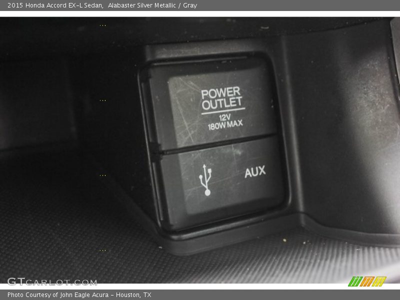 Alabaster Silver Metallic / Gray 2015 Honda Accord EX-L Sedan