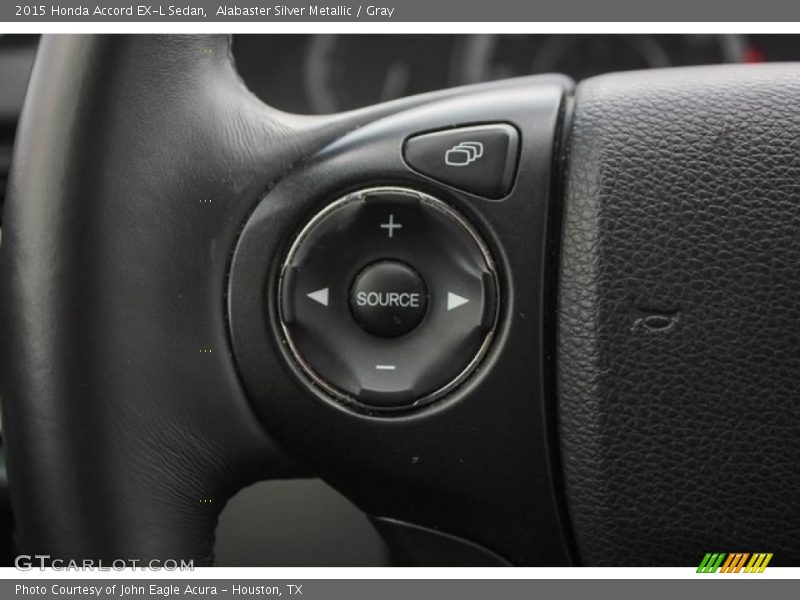 Alabaster Silver Metallic / Gray 2015 Honda Accord EX-L Sedan