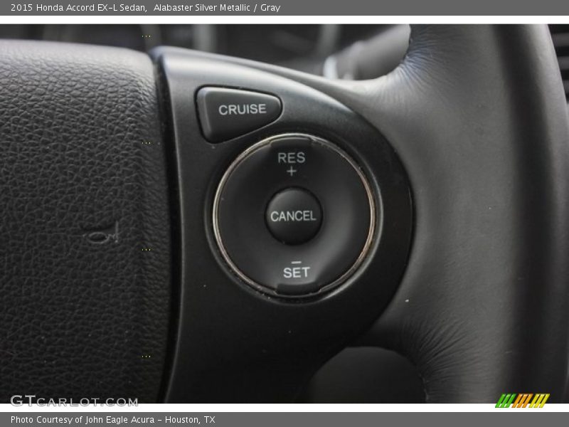 Alabaster Silver Metallic / Gray 2015 Honda Accord EX-L Sedan