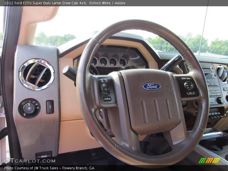 Oxford White / Adobe 2012 Ford F250 Super Duty Lariat Crew Cab 4x4