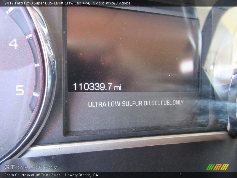 Oxford White / Adobe 2012 Ford F250 Super Duty Lariat Crew Cab 4x4