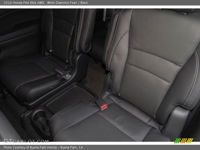 White Diamond Pearl / Black 2019 Honda Pilot Elite AWD