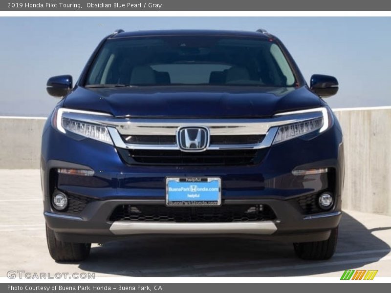 Obsidian Blue Pearl / Gray 2019 Honda Pilot Touring