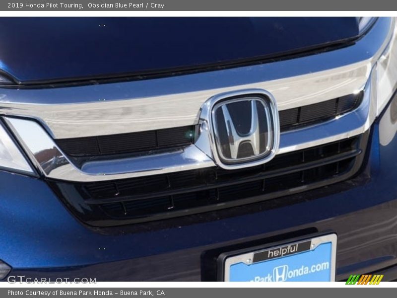 Obsidian Blue Pearl / Gray 2019 Honda Pilot Touring