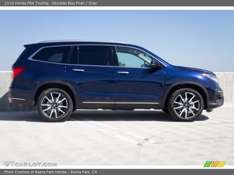 Obsidian Blue Pearl / Gray 2019 Honda Pilot Touring