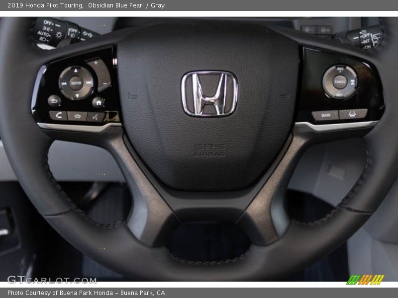 Obsidian Blue Pearl / Gray 2019 Honda Pilot Touring