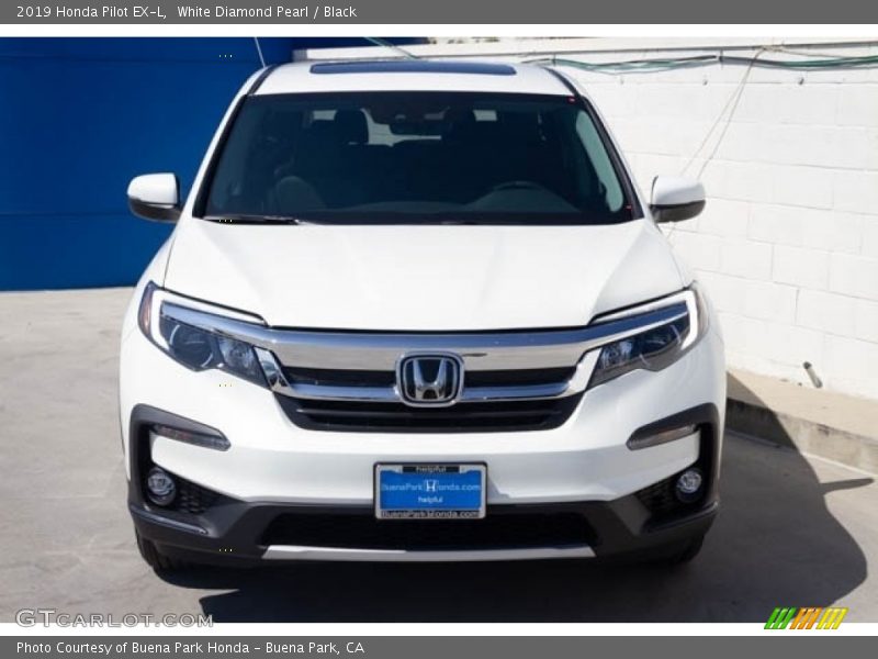 White Diamond Pearl / Black 2019 Honda Pilot EX-L