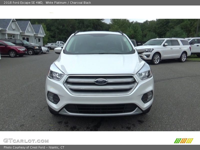 White Platinum / Charcoal Black 2018 Ford Escape SE 4WD
