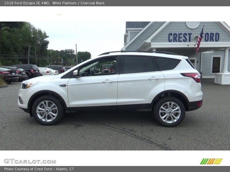 White Platinum / Charcoal Black 2018 Ford Escape SE 4WD