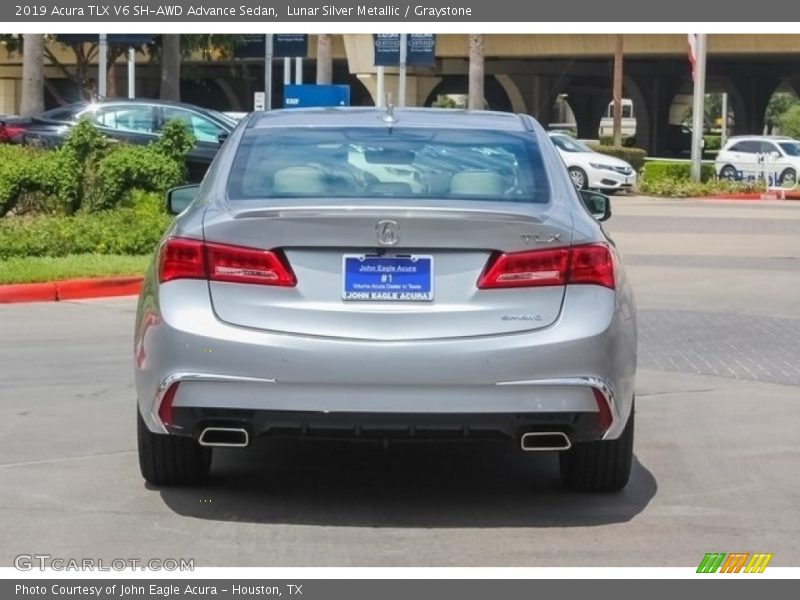 Lunar Silver Metallic / Graystone 2019 Acura TLX V6 SH-AWD Advance Sedan