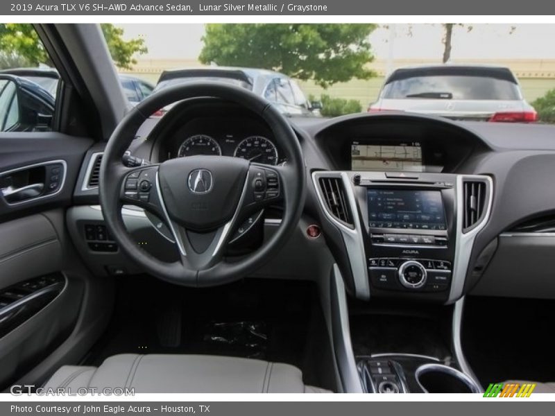 Lunar Silver Metallic / Graystone 2019 Acura TLX V6 SH-AWD Advance Sedan