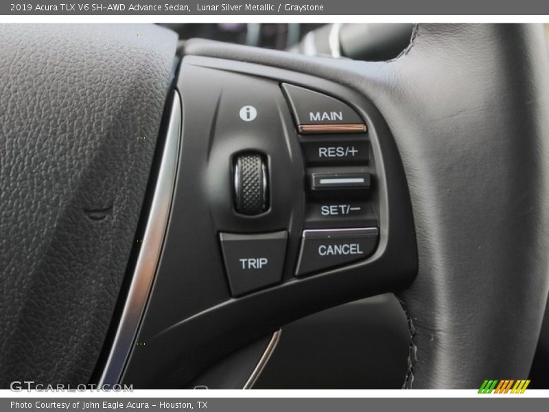 Lunar Silver Metallic / Graystone 2019 Acura TLX V6 SH-AWD Advance Sedan