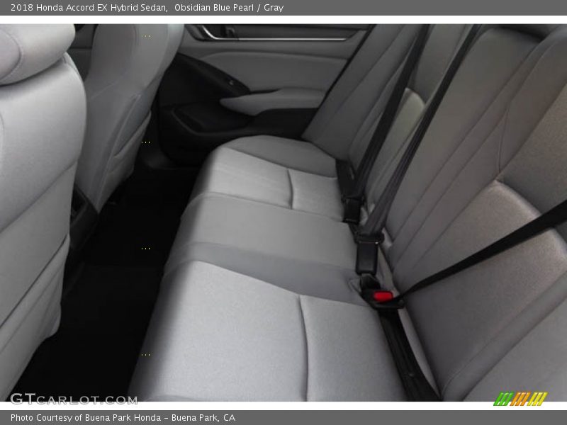 Obsidian Blue Pearl / Gray 2018 Honda Accord EX Hybrid Sedan