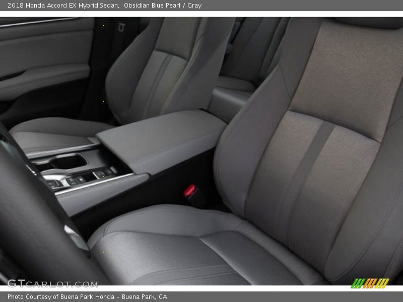 Obsidian Blue Pearl / Gray 2018 Honda Accord EX Hybrid Sedan
