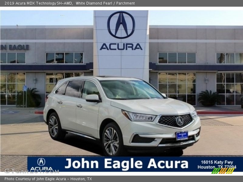 White Diamond Pearl / Parchment 2019 Acura MDX Technology SH-AWD