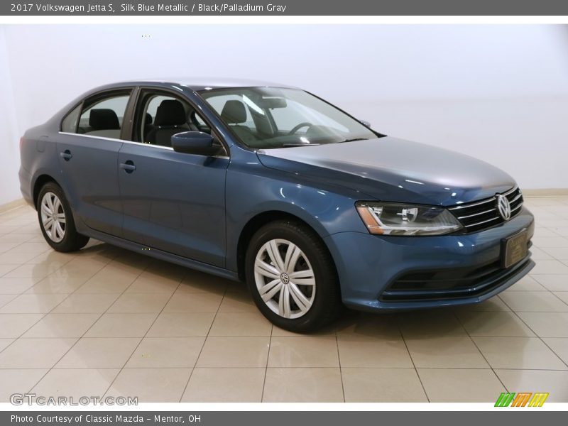 Silk Blue Metallic / Black/Palladium Gray 2017 Volkswagen Jetta S