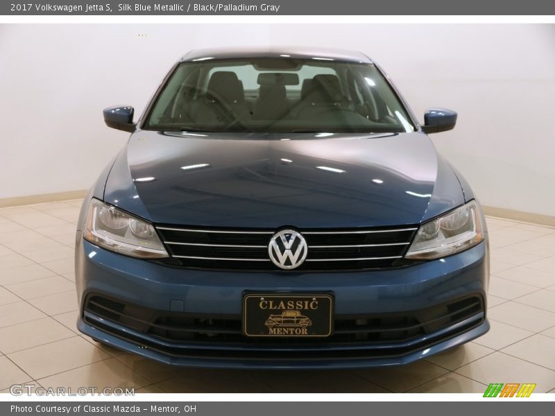 Silk Blue Metallic / Black/Palladium Gray 2017 Volkswagen Jetta S