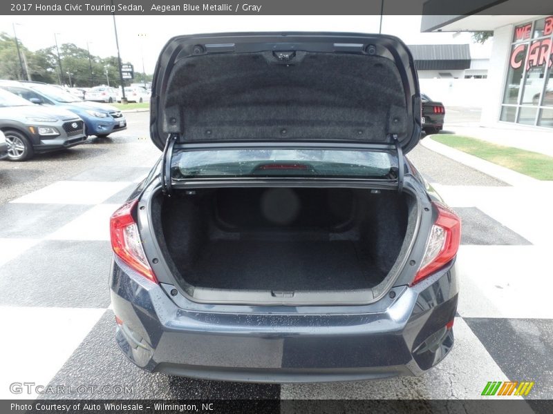 Aegean Blue Metallic / Gray 2017 Honda Civic Touring Sedan