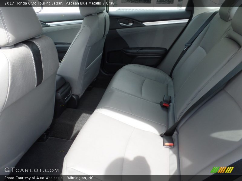 Aegean Blue Metallic / Gray 2017 Honda Civic Touring Sedan