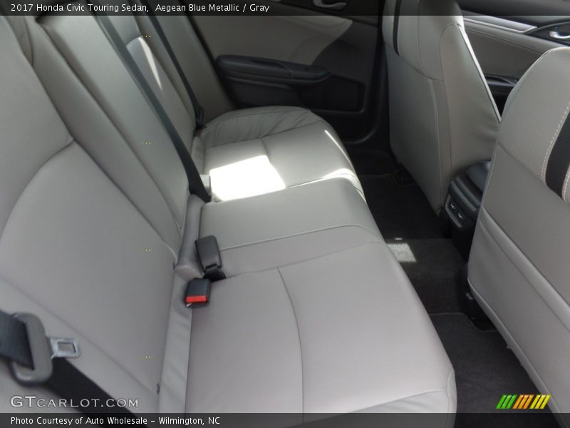 Aegean Blue Metallic / Gray 2017 Honda Civic Touring Sedan