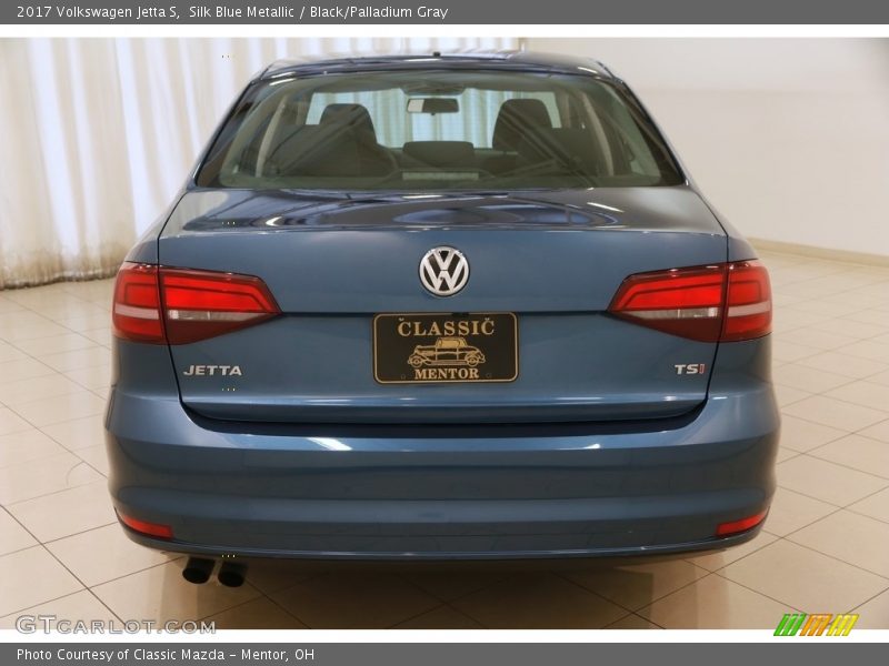 Silk Blue Metallic / Black/Palladium Gray 2017 Volkswagen Jetta S