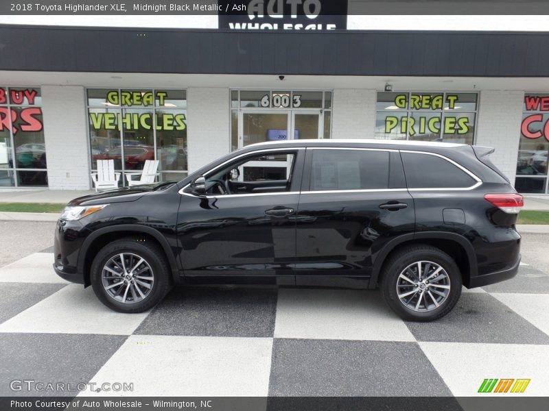 Midnight Black Metallic / Ash 2018 Toyota Highlander XLE