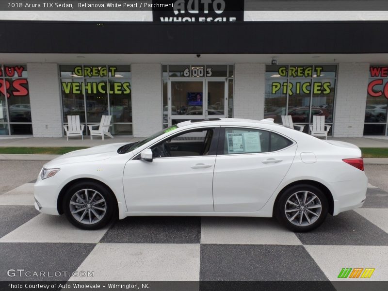 Bellanova White Pearl / Parchment 2018 Acura TLX Sedan