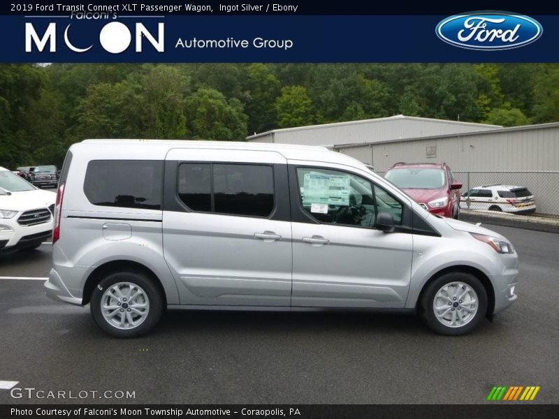 Ingot Silver / Ebony 2019 Ford Transit Connect XLT Passenger Wagon