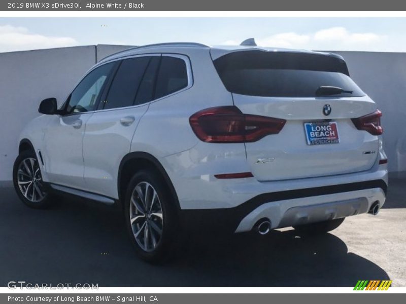 Alpine White / Black 2019 BMW X3 sDrive30i