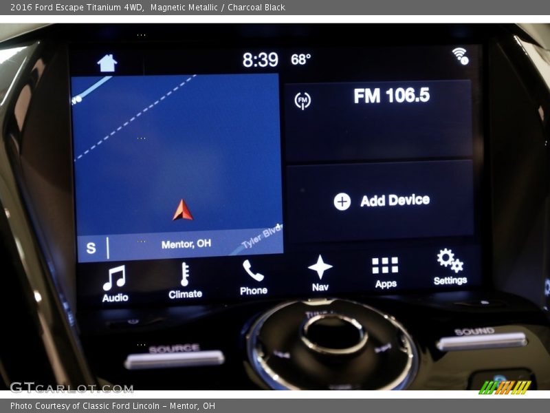 Magnetic Metallic / Charcoal Black 2016 Ford Escape Titanium 4WD