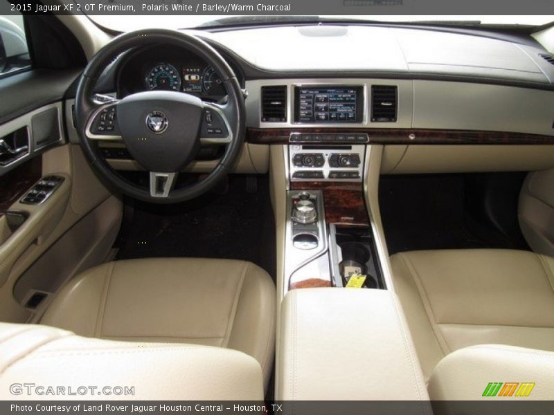 Polaris White / Barley/Warm Charcoal 2015 Jaguar XF 2.0T Premium