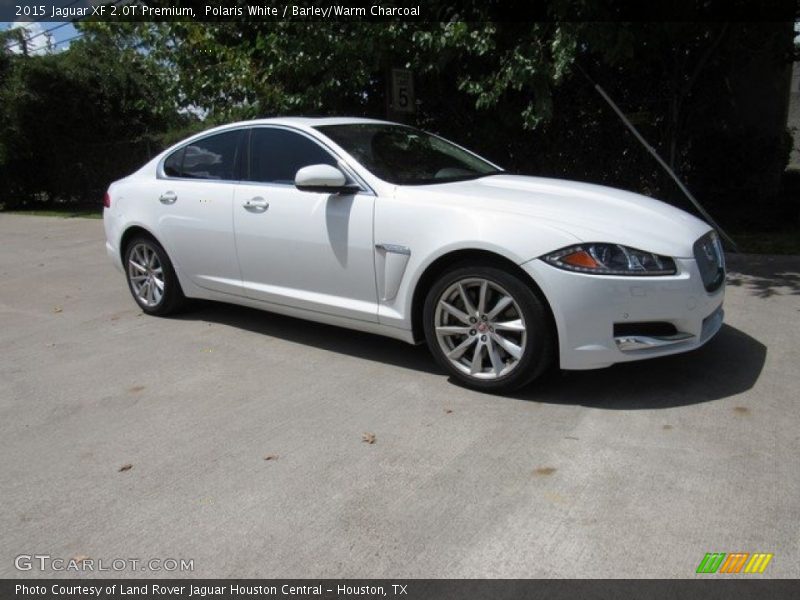 Polaris White / Barley/Warm Charcoal 2015 Jaguar XF 2.0T Premium