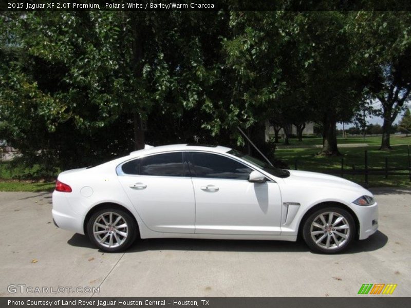 Polaris White / Barley/Warm Charcoal 2015 Jaguar XF 2.0T Premium