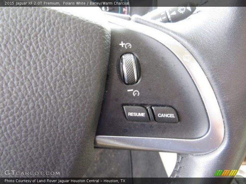 Polaris White / Barley/Warm Charcoal 2015 Jaguar XF 2.0T Premium