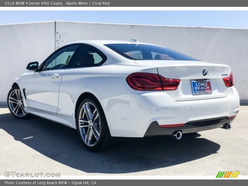 Alpine White / Coral Red 2019 BMW 4 Series 440i Coupe