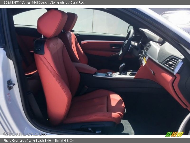 Alpine White / Coral Red 2019 BMW 4 Series 440i Coupe