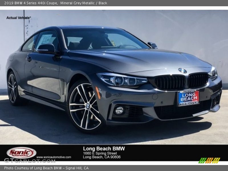 Mineral Grey Metallic / Black 2019 BMW 4 Series 440i Coupe