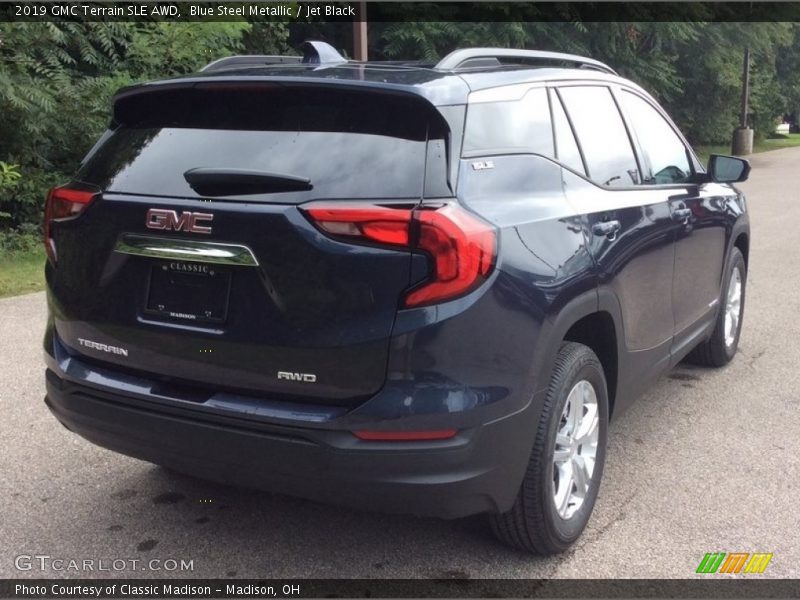 Blue Steel Metallic / Jet Black 2019 GMC Terrain SLE AWD