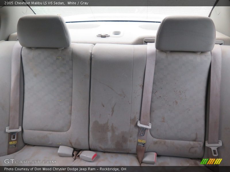 White / Gray 2005 Chevrolet Malibu LS V6 Sedan