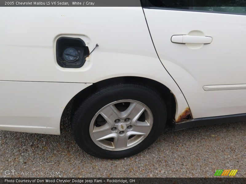 White / Gray 2005 Chevrolet Malibu LS V6 Sedan