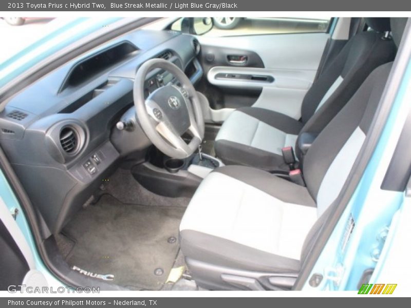Blue Streak Metallic / Light Blue Gray/Black 2013 Toyota Prius c Hybrid Two