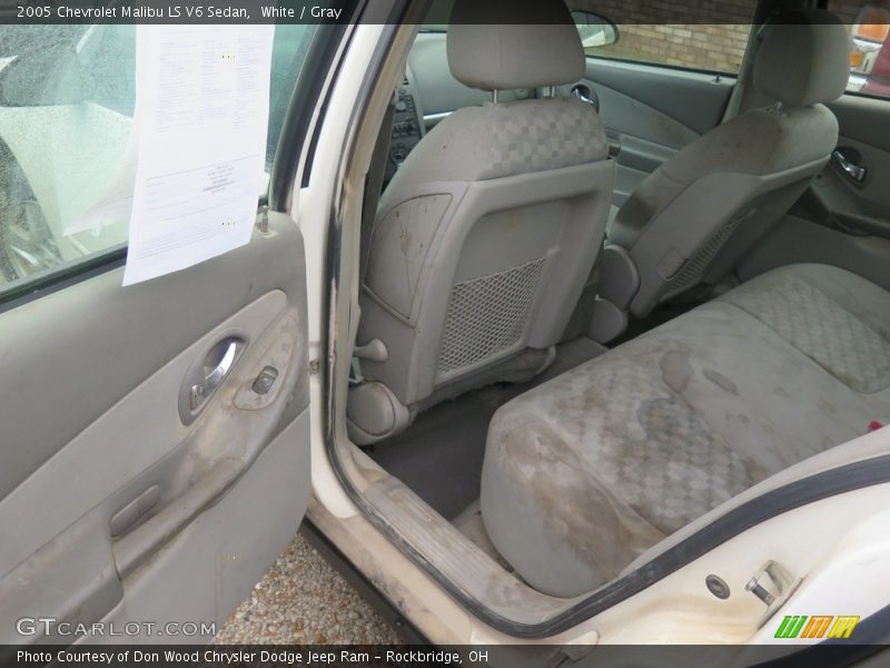 White / Gray 2005 Chevrolet Malibu LS V6 Sedan