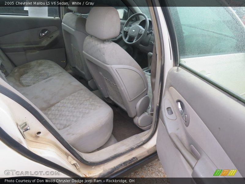 White / Gray 2005 Chevrolet Malibu LS V6 Sedan