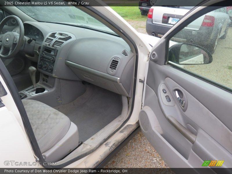 White / Gray 2005 Chevrolet Malibu LS V6 Sedan