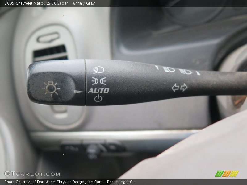 White / Gray 2005 Chevrolet Malibu LS V6 Sedan
