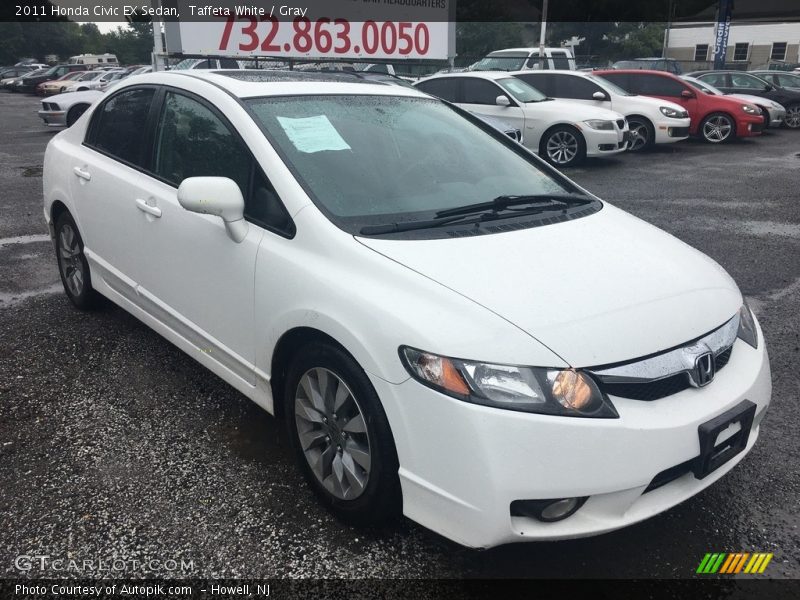 Taffeta White / Gray 2011 Honda Civic EX Sedan