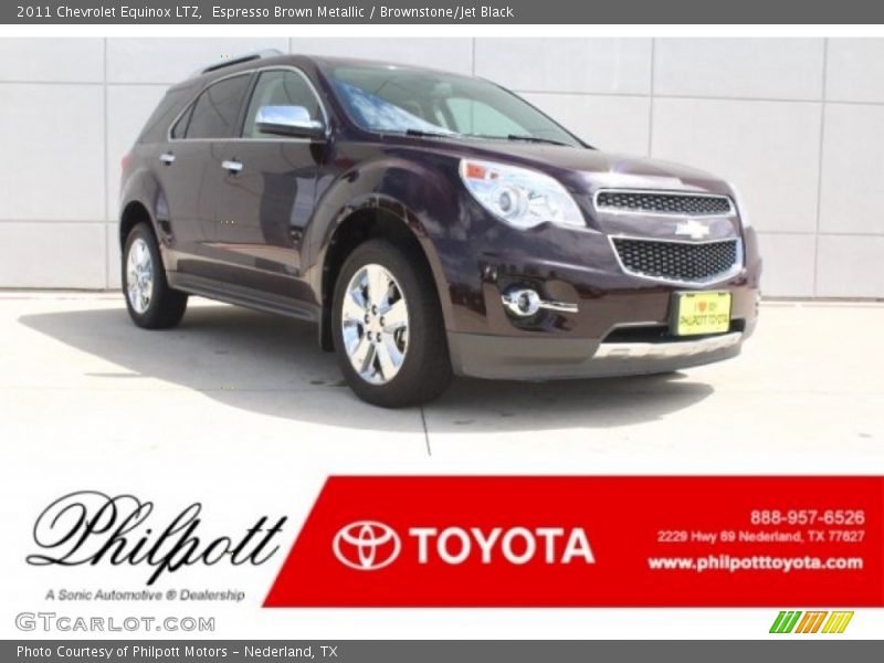 Espresso Brown Metallic / Brownstone/Jet Black 2011 Chevrolet Equinox LTZ